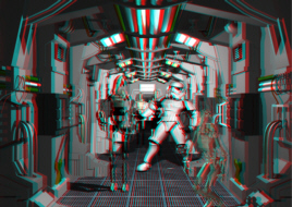 Star Wars Space Ship Interior Scene 3D Anaglyph Battle Droid and Stormtrooper